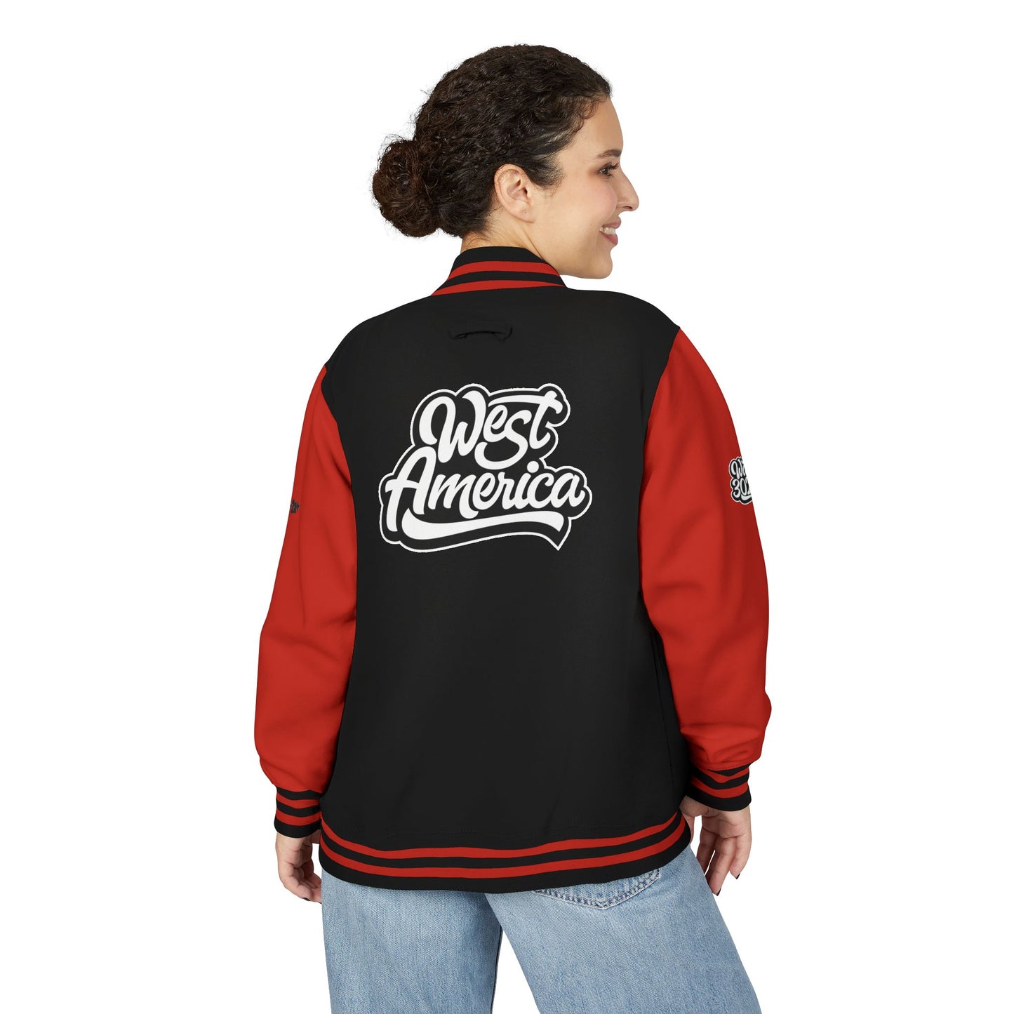 Copy of Stylish Unisex Heavyweight Letterman Jacket, Vintage College Style, Perfect Gift for Sports Lovers, Trendy Outerwear, West America Design