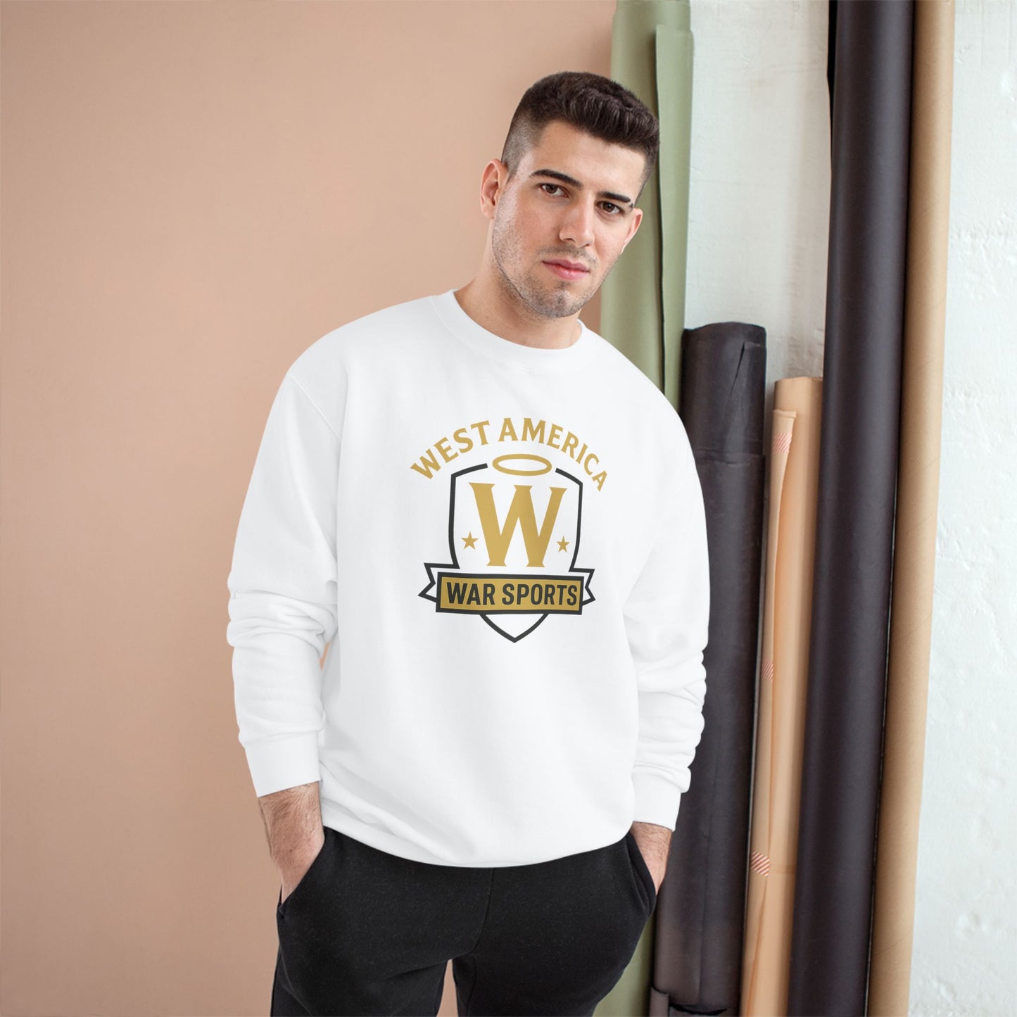 Champion Sweatshirt - West America War Sports | Cozy Sportswear, Athleisure, Team Spirit, Gift for Sports Lovers, Casual Wear