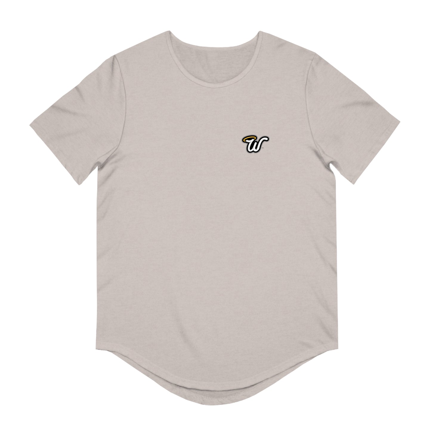(Core) Men's Curved Hem Tee - Stylish Casual Top, Trendy T-Shirt, Summer Essentials, Streetwear Fashion, Everyday Comfort, Gift Idea
