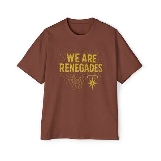 Men's Heavy Oversized Tee with 'We Are Renegades' Design, Casual T-Shirt for Rebels, Perfect for Everyday Wear, Gift for Friends, [...]