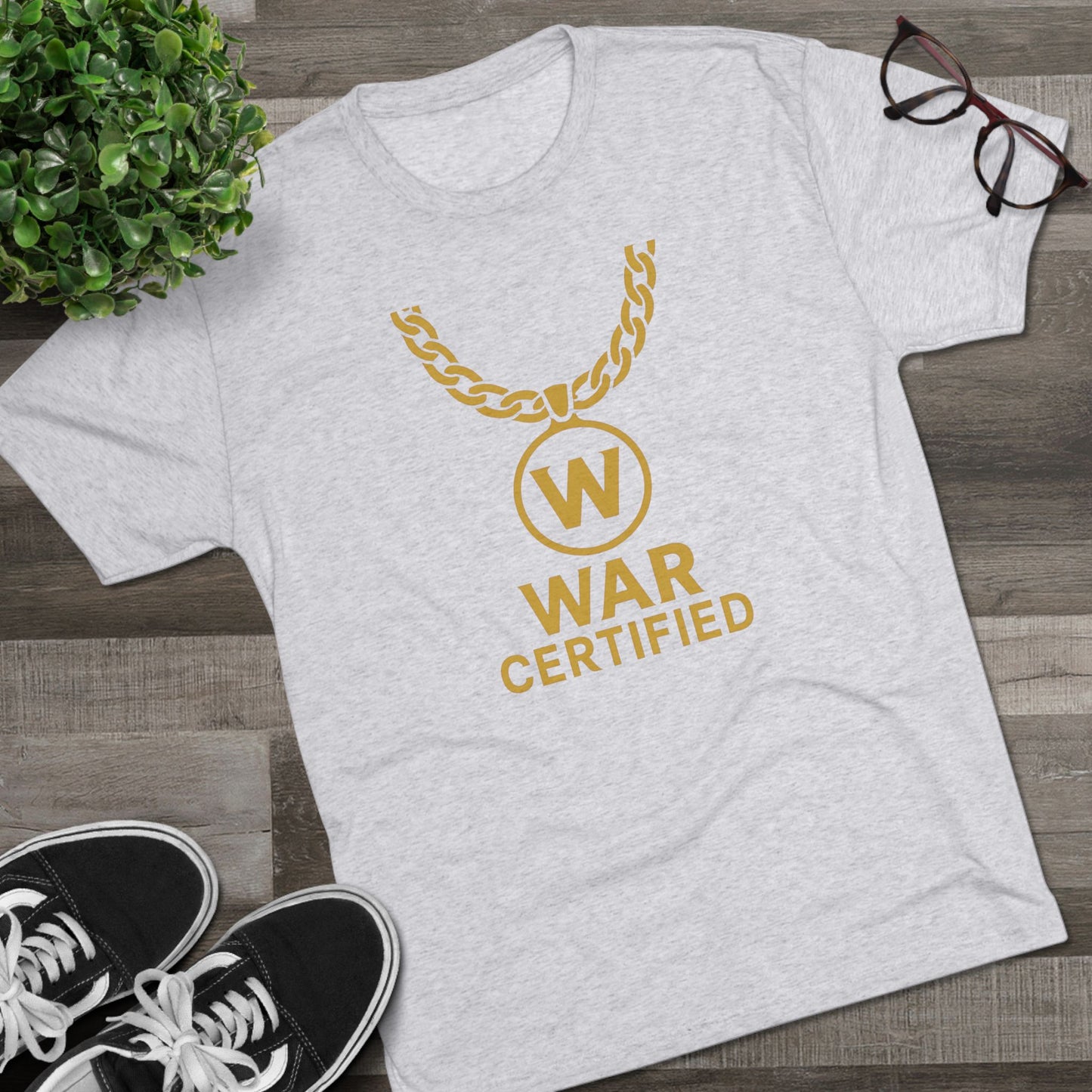 War Certified Unisex Tri-Blend Tee, Casual Wear, Gift for Gamers, Unisex Shirt, Trendy Apparel, Gamer Merch