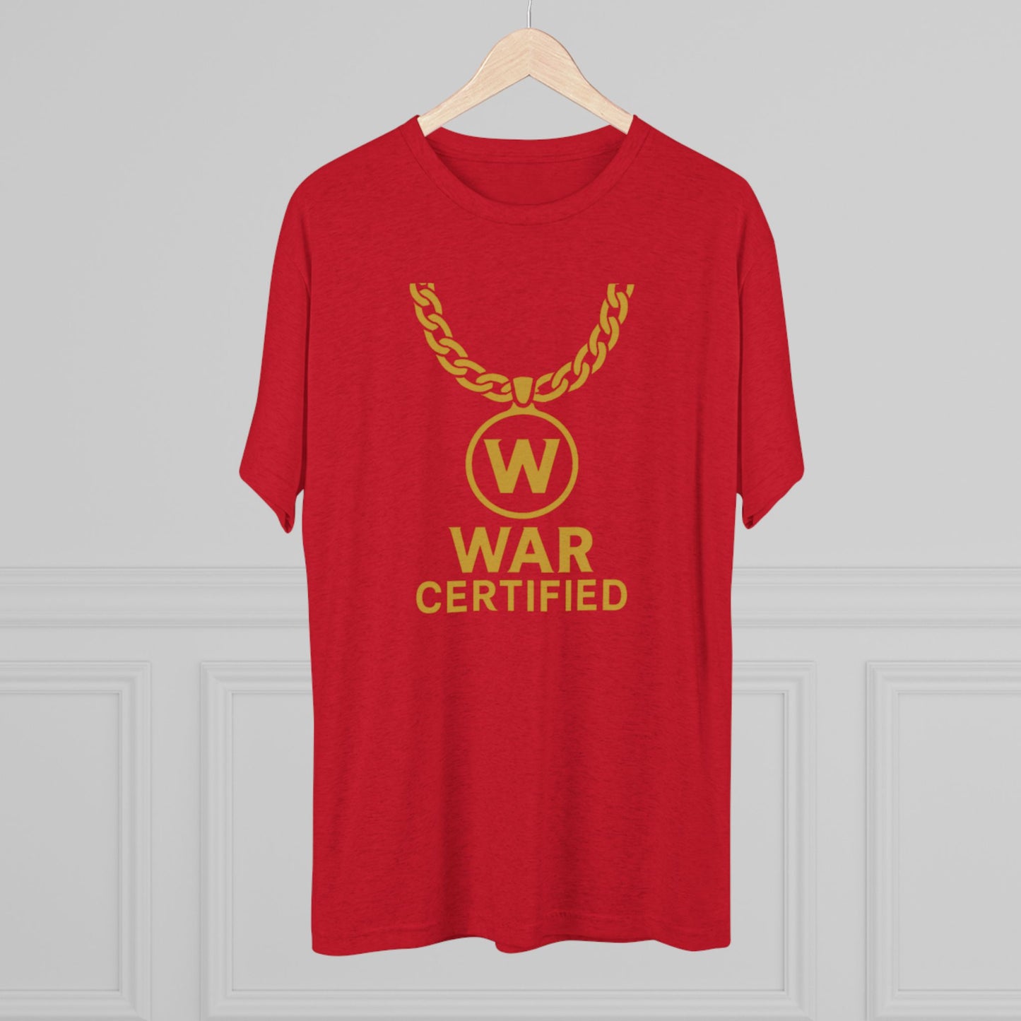 War Certified Unisex Tri-Blend Tee, Casual Wear, Gift for Gamers, Unisex Shirt, Trendy Apparel, Gamer Merch