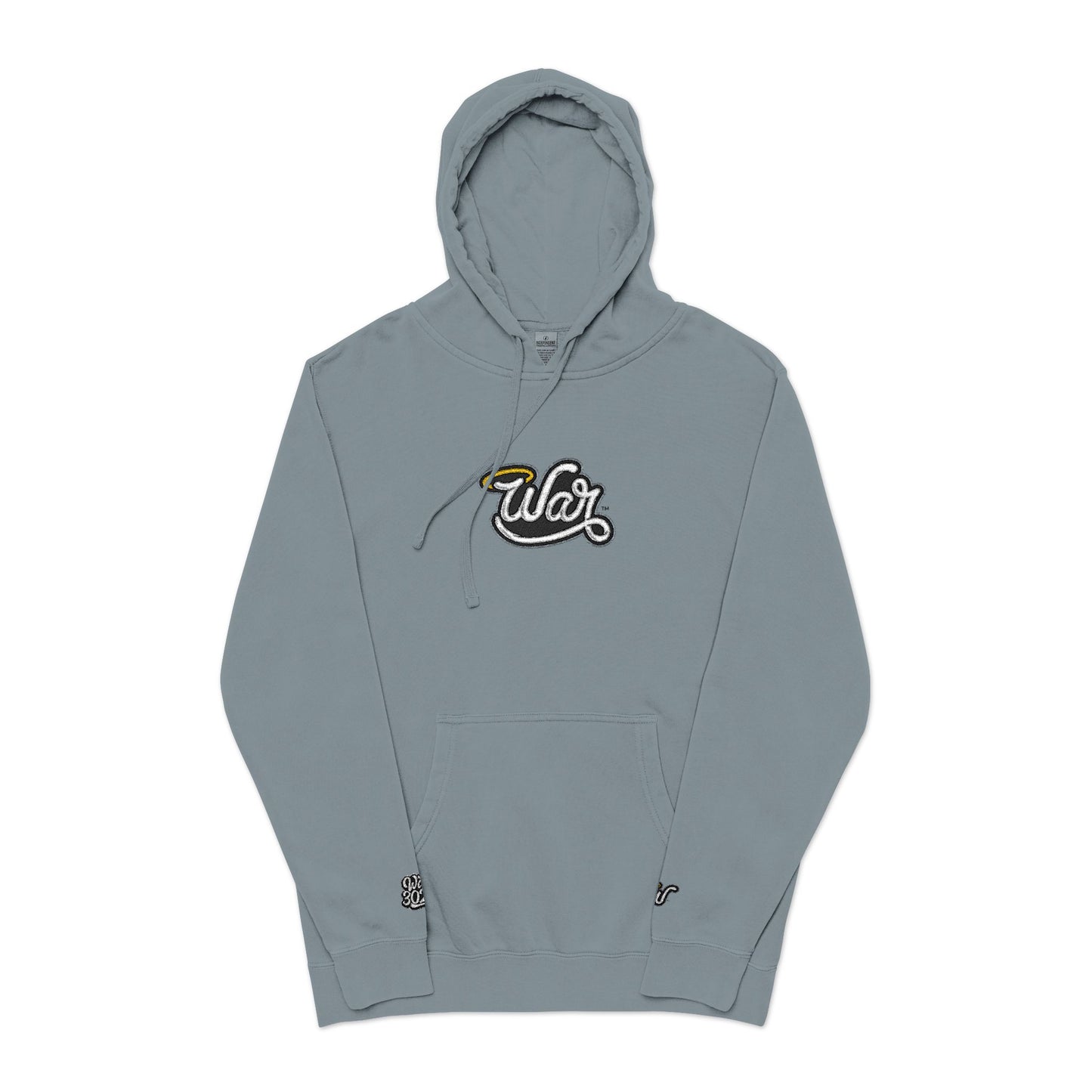 Cozy Unisex Pigment-Dyed Hoodie with Embroidery | Casual Streetwear, Gift for Him/Her, Fall/Winter Apparel, Comfortable Layering