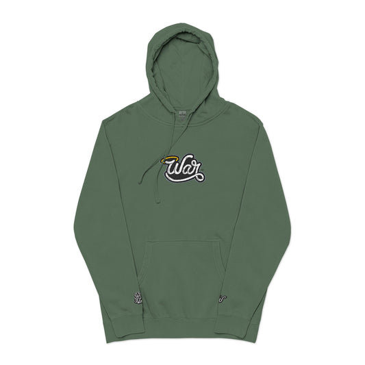 Cozy Unisex Pigment-Dyed Hoodie with Embroidery | Casual Streetwear, Gift for Him/Her, Fall/Winter Apparel, Comfortable Layering