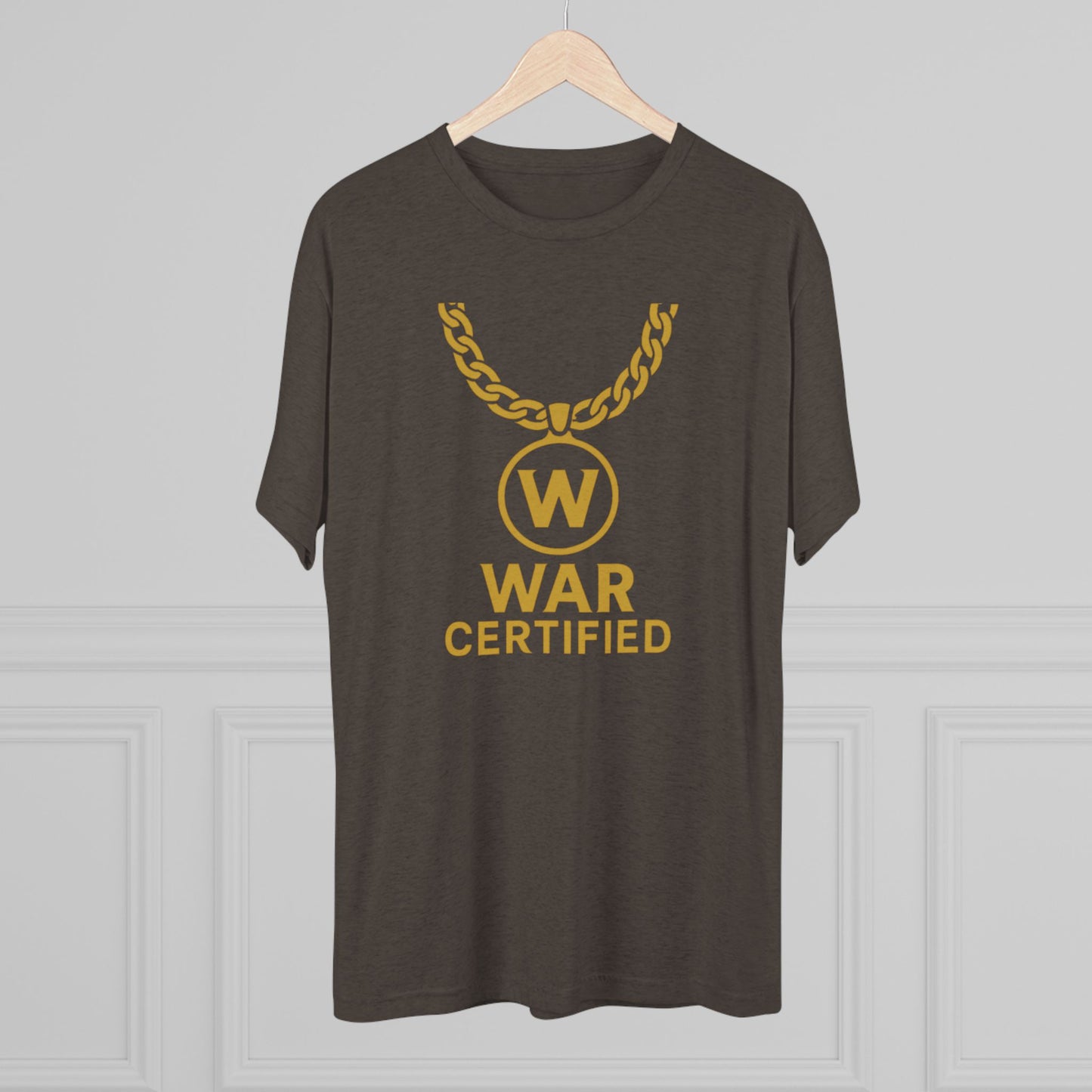 War Certified Unisex Tri-Blend Tee, Casual Wear, Gift for Gamers, Unisex Shirt, Trendy Apparel, Gamer Merch