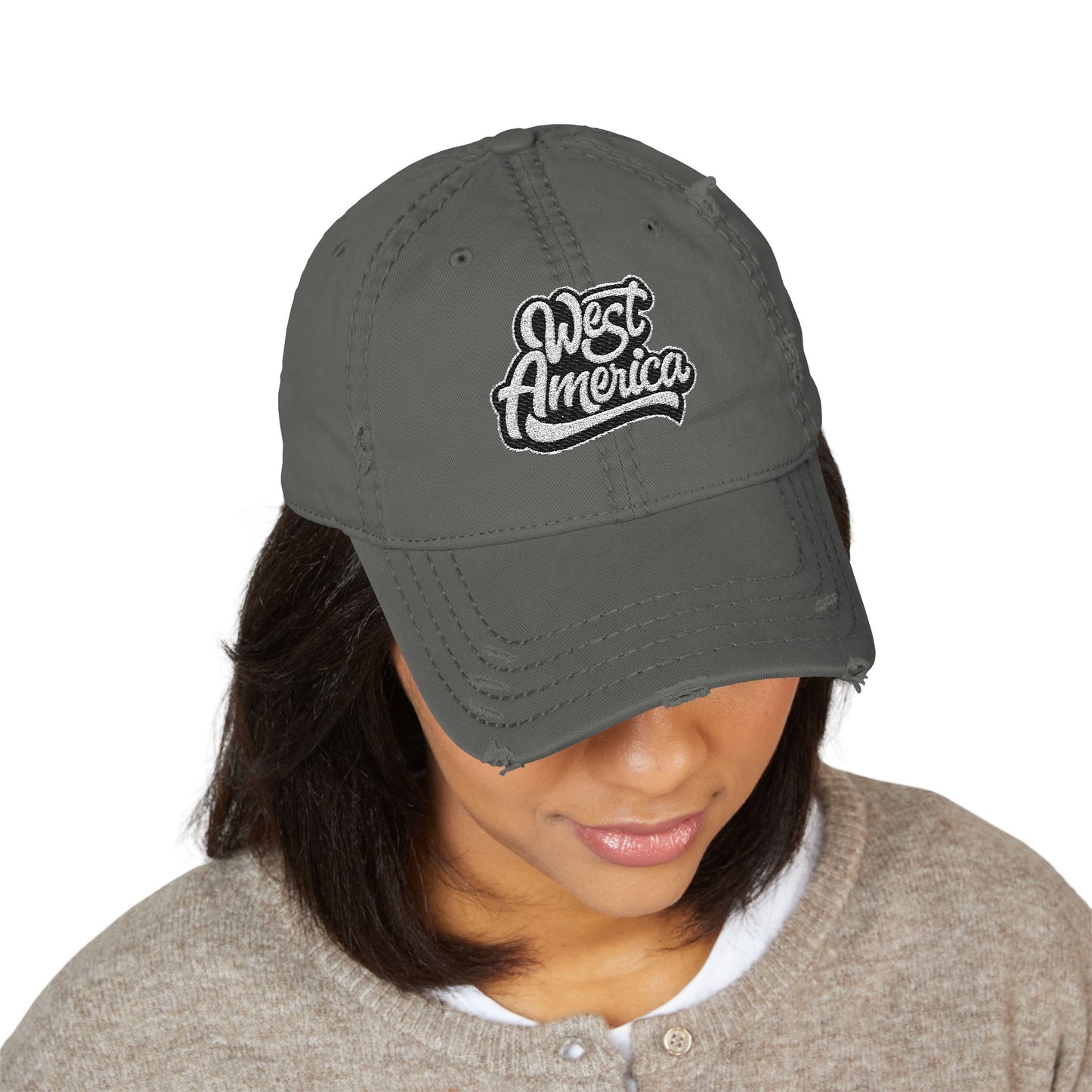 West America Distressed Dad Hat - Casual Embroidered Cap for Everyday Wear, Perfect for Summer Outings, Gift for Dads, Hipster Style, [...]