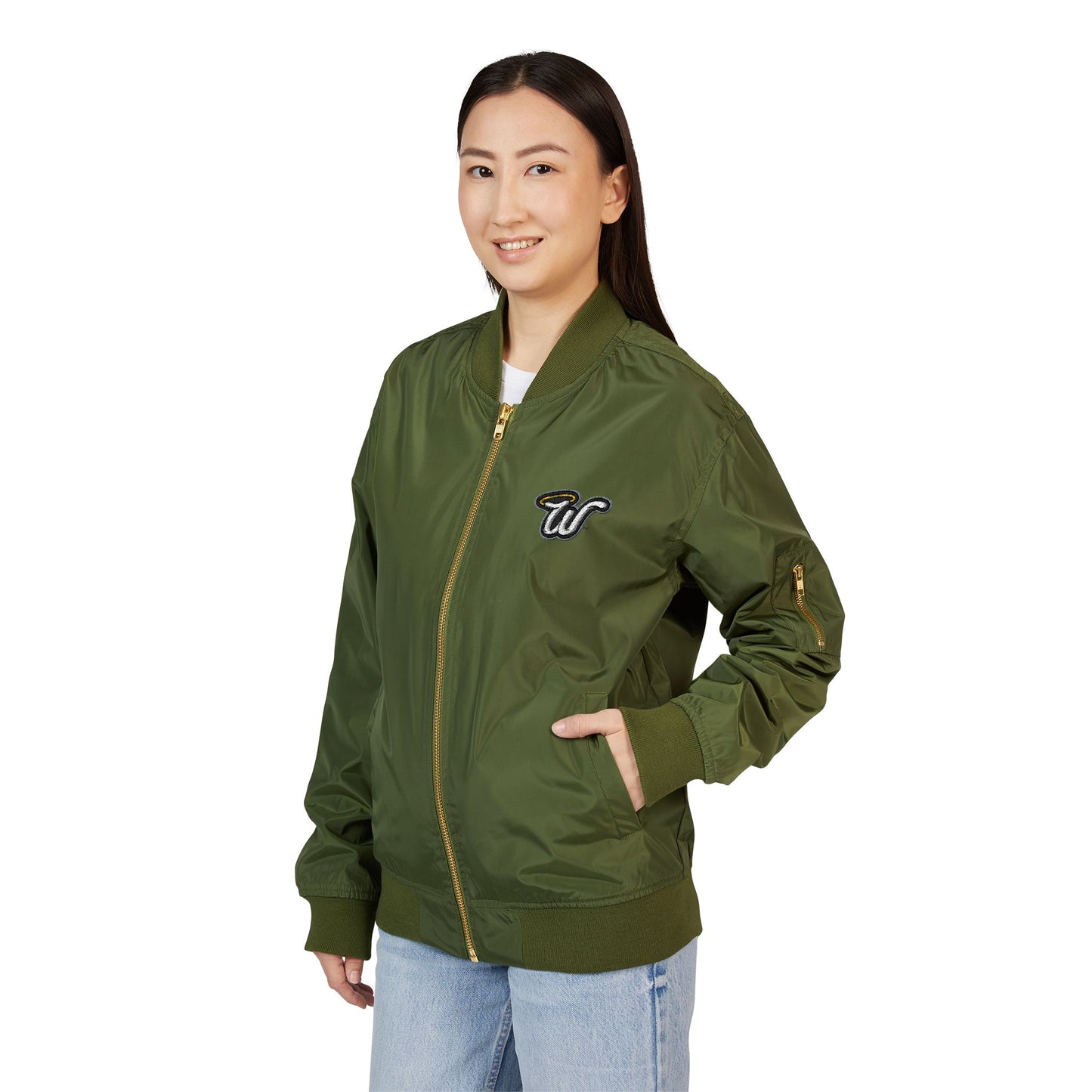 Embroidered Recycled Bomber Jacket - Stylish, Eco-Friendly Fashion for Casual Wear, Outdoor Activities, Gift for Him/Her, Streetwear [...]