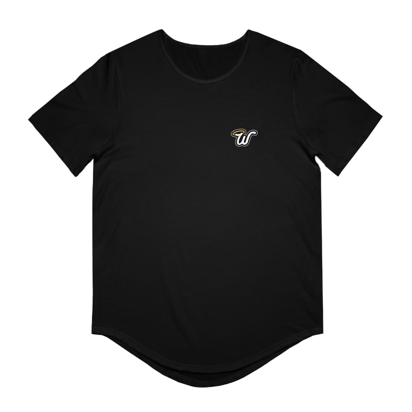 (Core) Men's Curved Hem Tee - Stylish Casual Top, Trendy T-Shirt, Summer Essentials, Streetwear Fashion, Everyday Comfort, Gift Idea