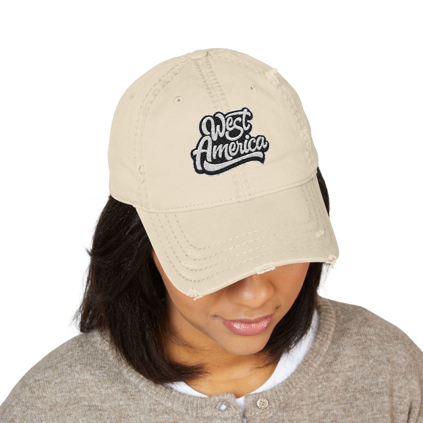 West America Distressed Dad Hat - Casual Embroidered Cap for Everyday Wear, Perfect for Summer Outings, Gift for Dads, Hipster Style, [...]