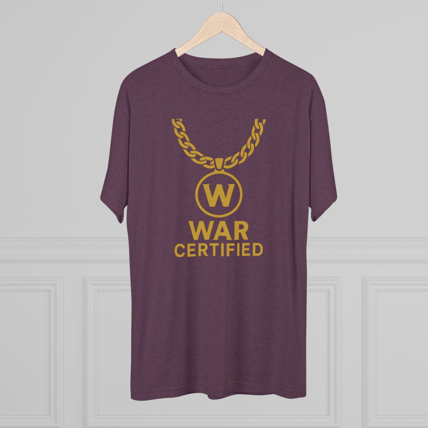 War Certified Unisex Tri-Blend Tee, Casual Wear, Gift for Gamers, Unisex Shirt, Trendy Apparel, Gamer Merch