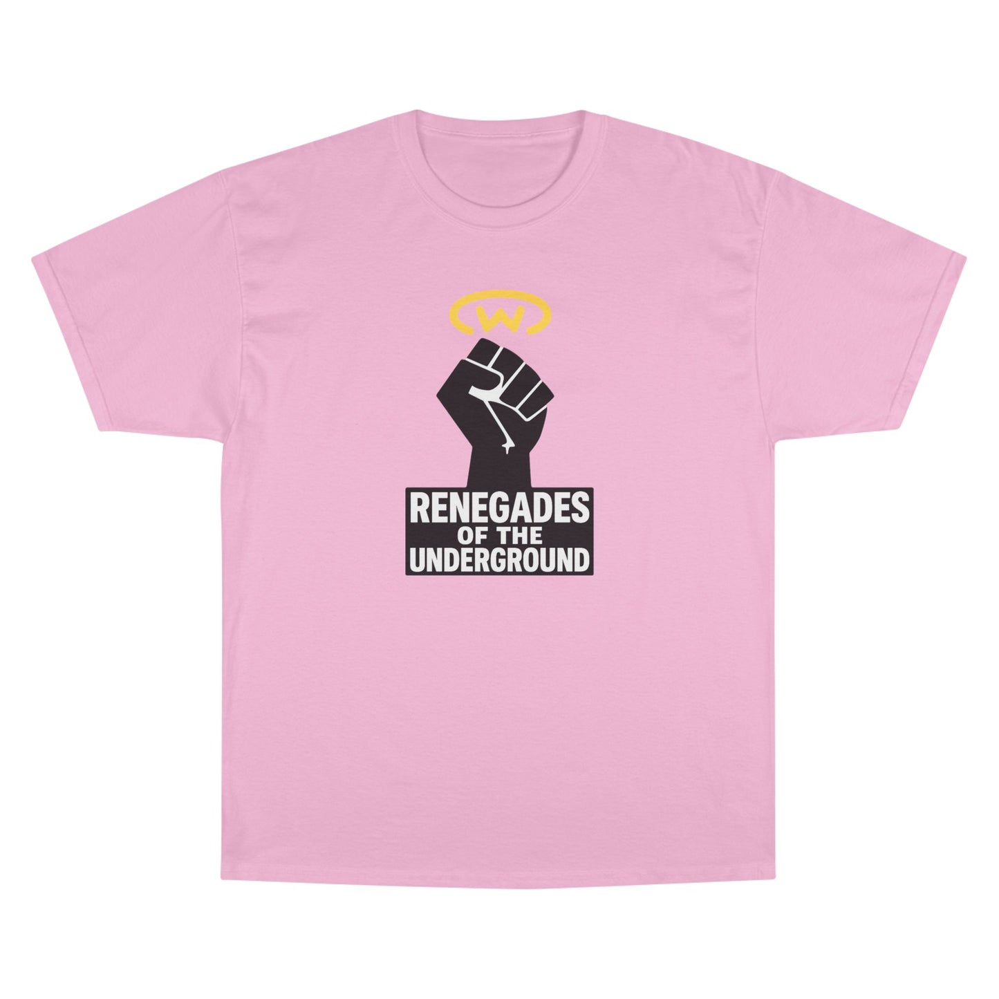 Champion T-Shirt with "Renegades of the Underground" Design, Streetwear Shirt, Activist Apparel, Unisex Tee, Gift for Rebels