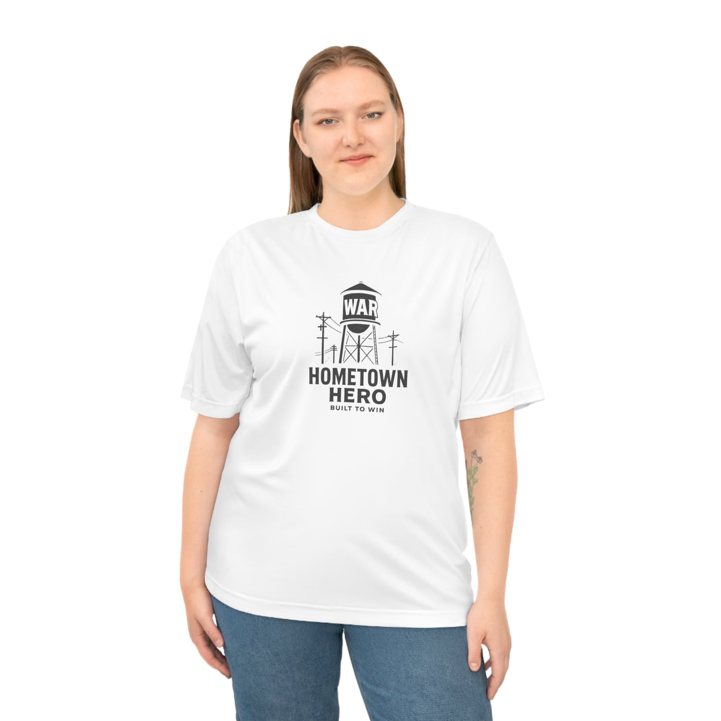 Hometown Hero Performance T-Shirt, Unisex Training Tee, Gift for Veterans, Sportswear, Workout Top, Casual Fashion