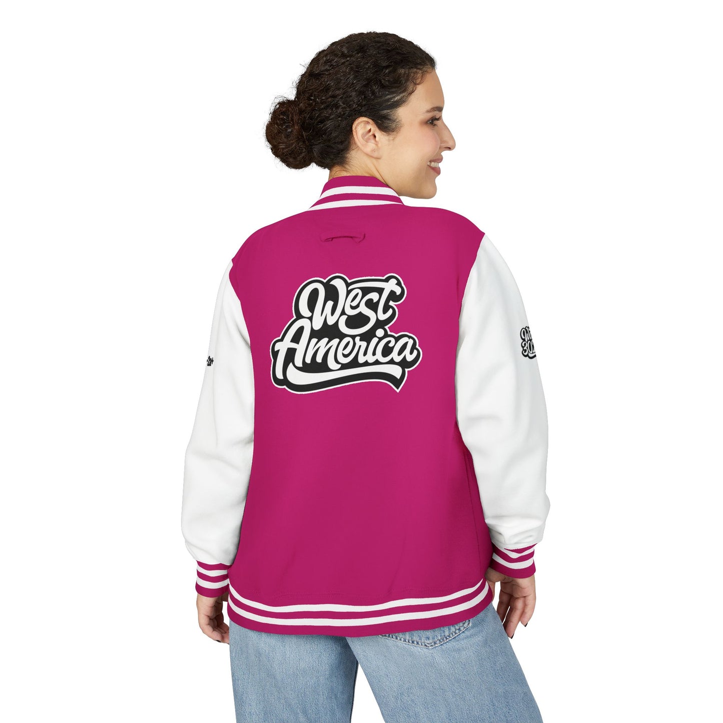 Copy of Stylish Unisex Heavyweight Letterman Jacket, Vintage College Style, Perfect Gift for Sports Lovers, Trendy Outerwear, West America Design