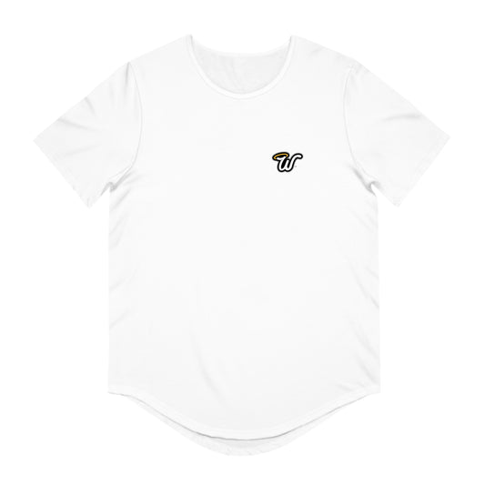 (Core) Men's Curved Hem Tee - Stylish Casual Top, Trendy T-Shirt, Summer Essentials, Streetwear Fashion, Everyday Comfort, Gift Idea